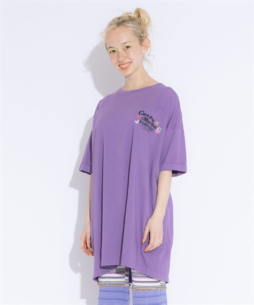 Candy Stripper(キャンディストリッパー)の「CANDY MARKET BIG BIG Tシャツ(Tシャツ/カットソー・レディース・ラベンダー/オフホワイト/ブラック・2)」の5枚目の写真