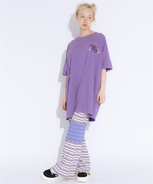 Candy Stripper(キャンディストリッパー)の「CANDY MARKET BIG BIG Tシャツ(Tシャツ/カットソー・レディース・ラベンダー/オフホワイト/ブラック・2)」の6枚目の写真