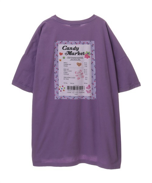 Candy Stripper(キャンディストリッパー)の「CANDY MARKET BIG BIG Tシャツ(Tシャツ/カットソー・レディース・ラベンダー/オフホワイト/ブラック・2)」の10枚目の写真