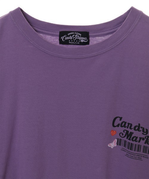 Candy Stripper(キャンディストリッパー)の「CANDY MARKET BIG BIG Tシャツ(Tシャツ/カットソー・レディース・ラベンダー/オフホワイト/ブラック・2)」の11枚目の写真