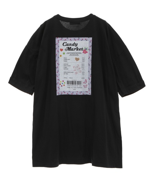 Candy Stripper(キャンディストリッパー)の「CANDY MARKET BIG BIG Tシャツ(Tシャツ/カットソー・レディース・ラベンダー/オフホワイト/ブラック・2)」の21枚目の写真