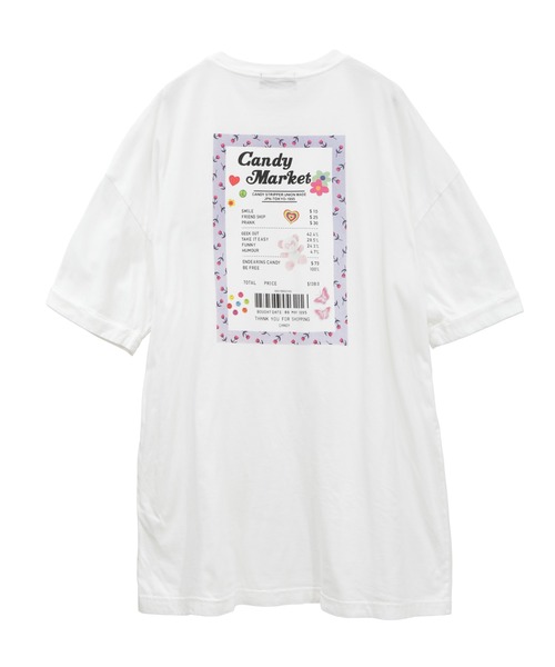 Candy Stripper(キャンディストリッパー)の「CANDY MARKET BIG BIG Tシャツ(Tシャツ/カットソー・レディース・ラベンダー/オフホワイト/ブラック・2)」の19枚目の写真