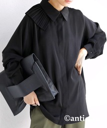 antiqua | 2WAYプリーツカラーシャツ(シャツ/ブラウス)