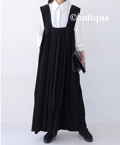 antiqua(アンティカ)の「2WAYプリーツカラーシャツ(シャツ/ブラウス・レディース・ブラック/オフホワイト・FREE)」の12枚目の写真