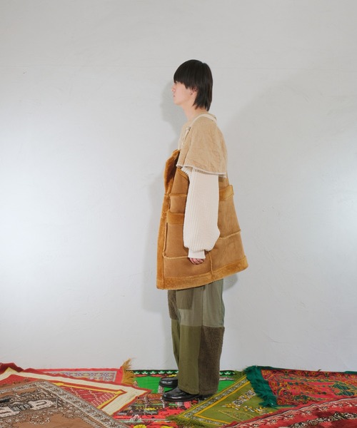 masterkey（マスターキー）の「masterkey マスターキー / HUNT エコムートンハンティングベスト / MK23A-V-02（ベスト・メンズ・ブラウン/カーキ/ネイビー・FREE）」の4枚目の写真