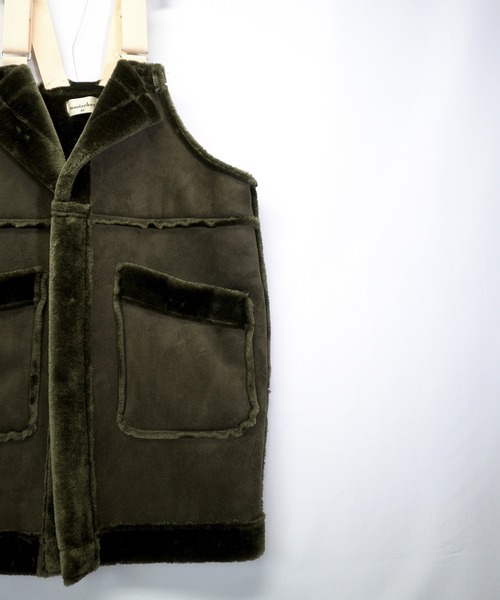 masterkey（マスターキー）の「masterkey マスターキー / HUNT エコムートンハンティングベスト / MK23A-V-02（ベスト・メンズ・ブラウン/カーキ/ネイビー・FREE）」の6枚目の写真