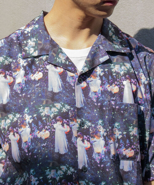 GLOSTER（グロスター）の「【圧巻の9柄展開のイチオシ半袖シャツが登場！】ジオメトリック/アート/フラワープリント アロハシャツ（シャツ/ブラウス・メンズ・ネイビー/グリーン系その他2/ブラック系その他4/ブラウン系その他3/ブラウン系その他4/ブラック系その他2/ブラック系その他3/ホワイト系その他/ブラック系その他・MEDIUM/LARGE）」の11枚目の写真