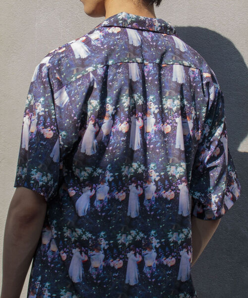 GLOSTER（グロスター）の「【圧巻の9柄展開のイチオシ半袖シャツが登場！】ジオメトリック/アート/フラワープリント アロハシャツ（シャツ/ブラウス・メンズ・ネイビー/グリーン系その他2/ブラック系その他4/ブラウン系その他3/ブラウン系その他4/ブラック系その他2/ブラック系その他3/ホワイト系その他/ブラック系その他・MEDIUM/LARGE）」の13枚目の写真