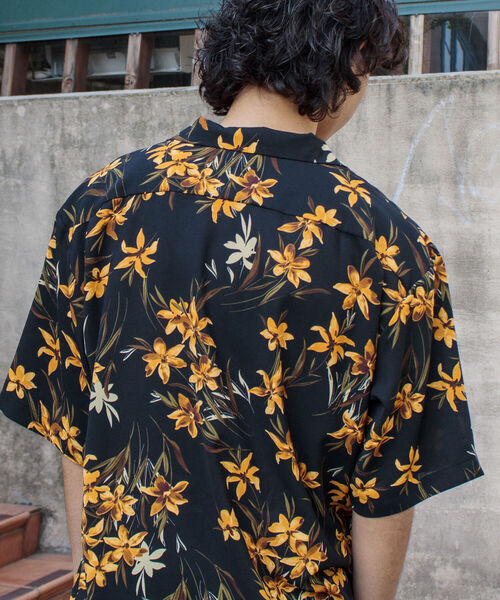 GLOSTER（グロスター）の「【圧巻の9柄展開のイチオシ半袖シャツが登場！】ジオメトリック/アート/フラワープリント アロハシャツ（シャツ/ブラウス・メンズ・ネイビー/グリーン系その他2/ブラック系その他4/ブラウン系その他3/ブラウン系その他4/ブラック系その他2/ブラック系その他3/ホワイト系その他/ブラック系その他・MEDIUM/LARGE）」の20枚目の写真