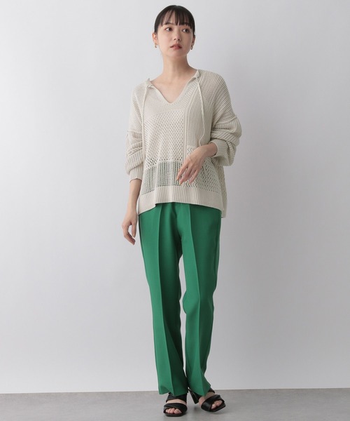 LOWRYS FARM（ローリーズファーム）の「スカシメッシュセットアップ 276048（ワンピース・レディース・ブラック/ブラウン/グリーン/アイボリー・FREE）」の9枚目の写真