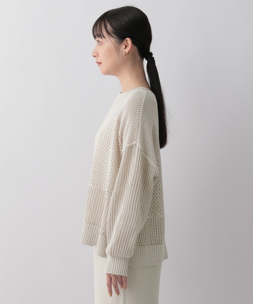 LOWRYS FARM（ローリーズファーム）の「スカシメッシュセットアップ 276048（ワンピース・レディース・ブラック/ブラウン/グリーン/アイボリー・FREE）」の19枚目の写真