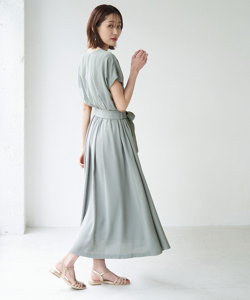 ROPE' PICNIC(ロペピクニック)の「タックスカートワンピース(ワンピース・レディース・ネイビー/ライトグリーン/ベージュ系その他・40/38)」の21枚目の写真