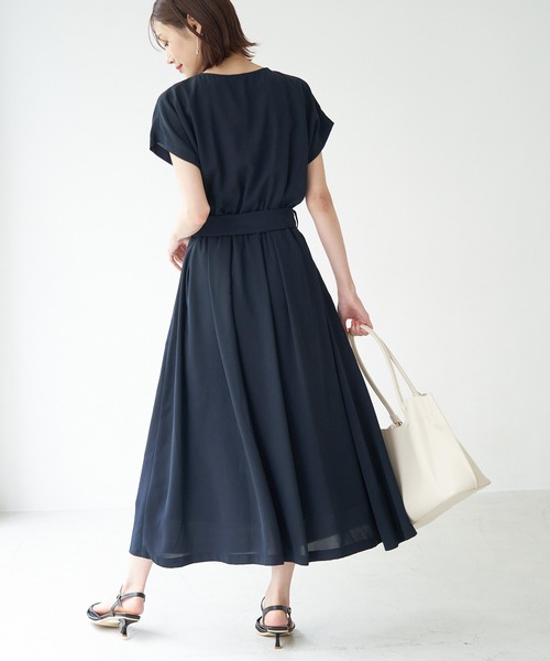 ROPE' PICNIC(ロペピクニック)の「タックスカートワンピース(ワンピース・レディース・ネイビー/ライトグリーン/ベージュ系その他・40/38)」の16枚目の写真