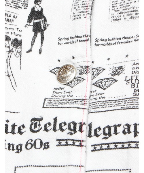 Little sunny bite（リトルサニーバイト）の「shana sadeghi-ray x little sunny bite Original news paper print shirts（シャツ/ブラウス・レディース・ホワイト系その他・SMALL/MEDIUM）」の5枚目の写真