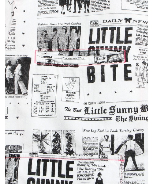 Little sunny bite（リトルサニーバイト）の「shana sadeghi-ray x little sunny bite Original news paper print shirts（シャツ/ブラウス・レディース・ホワイト系その他・SMALL/MEDIUM）」の6枚目の写真