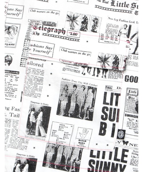 Little sunny bite（リトルサニーバイト）の「shana sadeghi-ray x little sunny bite Original news paper print shirts（シャツ/ブラウス・レディース・ホワイト系その他・SMALL/MEDIUM）」の8枚目の写真