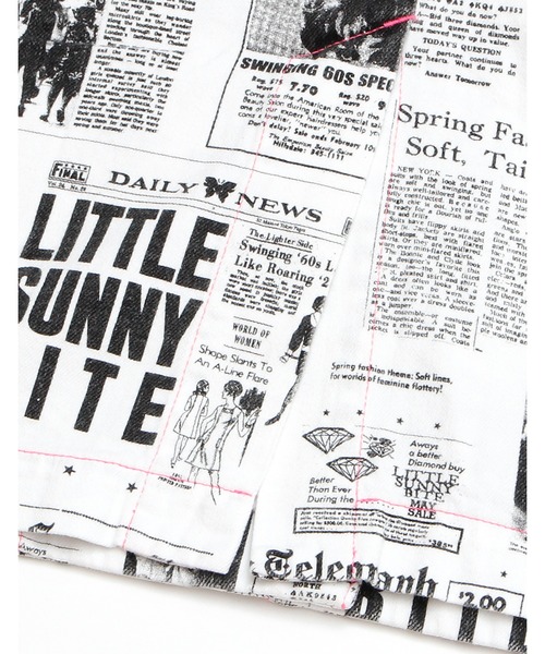 Little sunny bite（リトルサニーバイト）の「shana sadeghi-ray x little sunny bite Original news paper print shirts（シャツ/ブラウス・レディース・ホワイト系その他・SMALL/MEDIUM）」の11枚目の写真