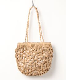 FREE'S MART | フラワー雑材バッグ(トートバッグ)