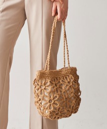 FREE'S MART | フラワー雑材バッグ(トートバッグ)