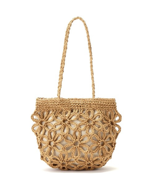 FREE'S MART（フリーズマート）の「フラワー雑材バッグ（トートバッグ・レディース・ライトグリーン/ベージュ・ﾌﾘ-）」の17枚目の写真