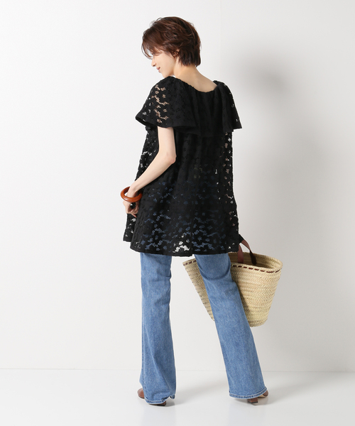 美品】 イエナ Cafissiフラワーレースブラウス 近年モデル