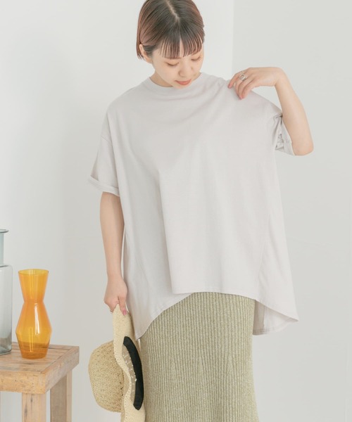 ITEMS URBANRESEARCH（アイテムズ アーバンリサーチ）の「オーガニックコットンフレアTシャツ（Tシャツ/カットソー・レディース・ブラック/グリーン/グレー系その他・FREE）」の3枚目の写真