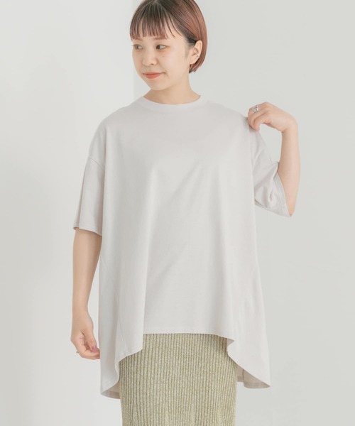 ITEMS URBANRESEARCH（アイテムズ アーバンリサーチ）の「オーガニックコットンフレアTシャツ（Tシャツ/カットソー・レディース・ブラック/グリーン/グレー系その他・FREE）」の5枚目の写真