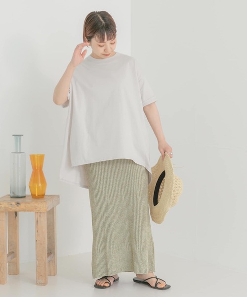 ITEMS URBANRESEARCH（アイテムズ アーバンリサーチ）の「オーガニックコットンフレアTシャツ（Tシャツ/カットソー・レディース・ブラック/グリーン/グレー系その他・FREE）」の10枚目の写真