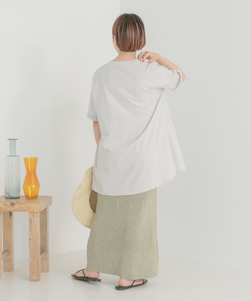 ITEMS URBANRESEARCH（アイテムズ アーバンリサーチ）の「オーガニックコットンフレアTシャツ（Tシャツ/カットソー・レディース・ブラック/グリーン/グレー系その他・FREE）」の11枚目の写真