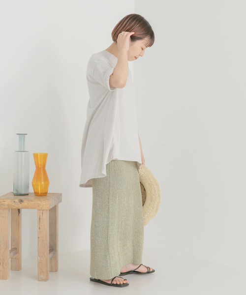 ITEMS URBANRESEARCH（アイテムズ アーバンリサーチ）の「オーガニックコットンフレアTシャツ（Tシャツ/カットソー・レディース・ブラック/グリーン/グレー系その他・FREE）」の12枚目の写真