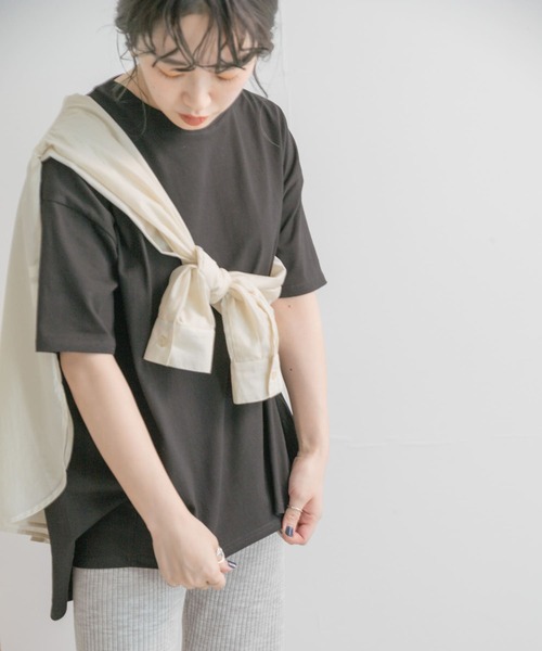 ITEMS URBANRESEARCH（アイテムズ アーバンリサーチ）の「オーガニックコットンフレアTシャツ（Tシャツ/カットソー・レディース・ブラック/グリーン/グレー系その他・FREE）」の15枚目の写真