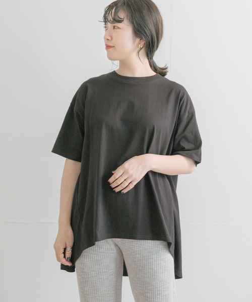 ITEMS URBANRESEARCH（アイテムズ アーバンリサーチ）の「オーガニックコットンフレアTシャツ（Tシャツ/カットソー・レディース・ブラック/グリーン/グレー系その他・FREE）」の16枚目の写真