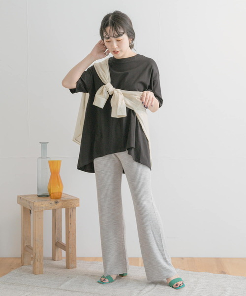 ITEMS URBANRESEARCH（アイテムズ アーバンリサーチ）の「オーガニックコットンフレアTシャツ（Tシャツ/カットソー・レディース・ブラック/グリーン/グレー系その他・FREE）」の18枚目の写真