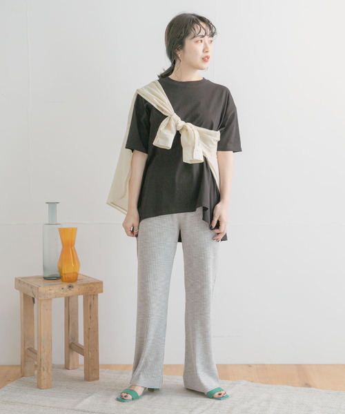 ITEMS URBANRESEARCH（アイテムズ アーバンリサーチ）の「オーガニックコットンフレアTシャツ（Tシャツ/カットソー・レディース・ブラック/グリーン/グレー系その他・FREE）」の19枚目の写真