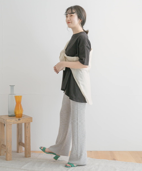 ITEMS URBANRESEARCH（アイテムズ アーバンリサーチ）の「オーガニックコットンフレアTシャツ（Tシャツ/カットソー・レディース・ブラック/グリーン/グレー系その他・FREE）」の20枚目の写真