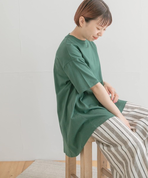 ITEMS URBANRESEARCH（アイテムズ アーバンリサーチ）の「オーガニックコットンフレアTシャツ（Tシャツ/カットソー・レディース・ブラック/グリーン/グレー系その他・FREE）」の22枚目の写真