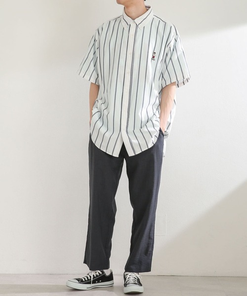 SENSE OF PLACE by URBAN RESEARCH（センスオブプレイスバイアーバンリサーチ）の「リネンライクタッククロップドパンツ（その他パンツ・メンズ・チャコールグレー/アイボリー・MEDIUM/LARGE）」の6枚目の写真