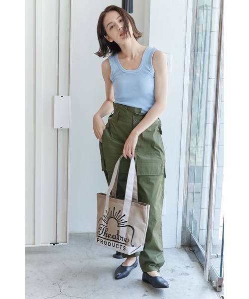 THEATRE PRODUCTS(シアタープロダクツ)の「ナイロンロゴトート(トートバッグ・レディース・ブラック/ベージュ・FREE)」の11枚目の写真