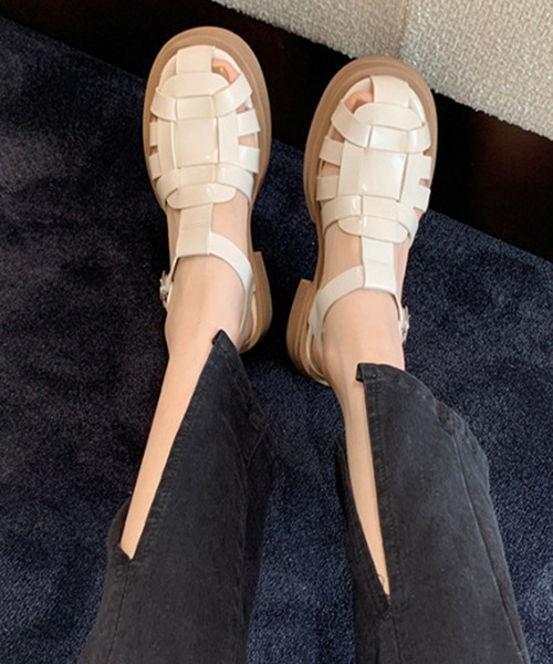 Doula Doula（ドゥーラドゥーラ）の「フラットグルカサンダル（サンダル・レディース・ブラック/ベージュ・S/M/L）」の9枚目の写真