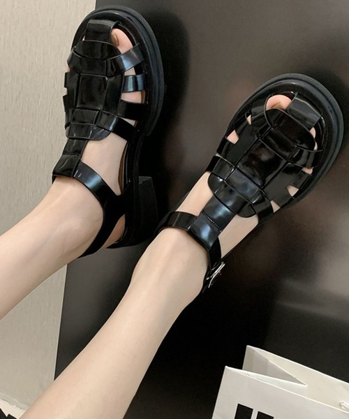 Doula Doula（ドゥーラドゥーラ）の「フラットグルカサンダル（サンダル・レディース・ブラック/ベージュ・S/M/L）」の13枚目の写真