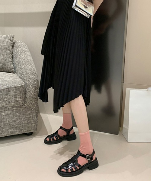 Doula Doula（ドゥーラドゥーラ）の「フラットグルカサンダル（サンダル・レディース・ブラック/ベージュ・S/M/L）」の15枚目の写真