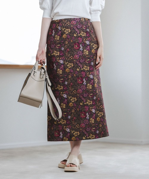 Andemiu（アンデミュウ）の「【3サイズ展開】ゴブランＩラインスカート123113（スカート・レディース・ピンク/ブルー/アイボリー・SMALL/MEDIUM/X-SMALL）」の8枚目の写真