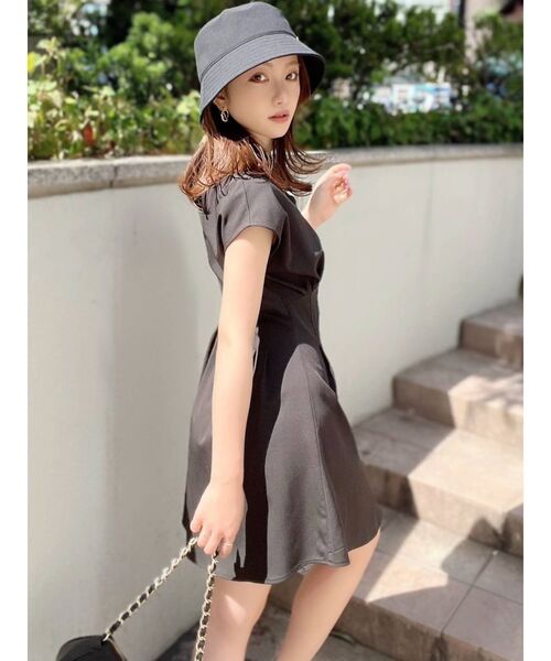 RESEXXY（リゼクシー）の「コルセットシャツワンピース（ワンピース・レディース・ホワイト/ピンク/ブルー/ブラック・FREE）」の21枚目の写真