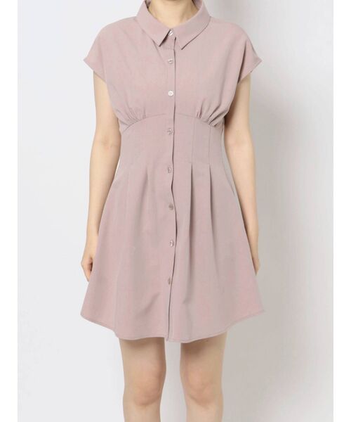 RESEXXY（リゼクシー）の「コルセットシャツワンピース（ワンピース・レディース・ホワイト/ピンク/ブルー/ブラック・FREE）」の10枚目の写真