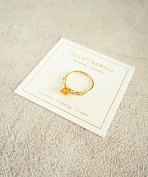 【Cherie+Chambre】Stone Charm Ring