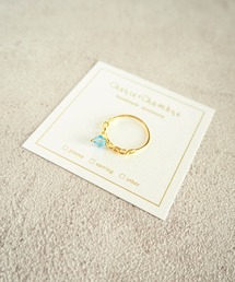 【Cherie+Chambre】Stone Charm Ring
