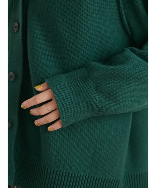 CRAFT STANDARD BOUTIQUE(クラフトスタンダードブティック)の「Vネックアウトリンキングカーディガン *◆(カーディガン/ボレロ・レディース・ブラック/ネイビー/レッド/グリーン/ライトベージュ・M/L)」の20枚目の写真