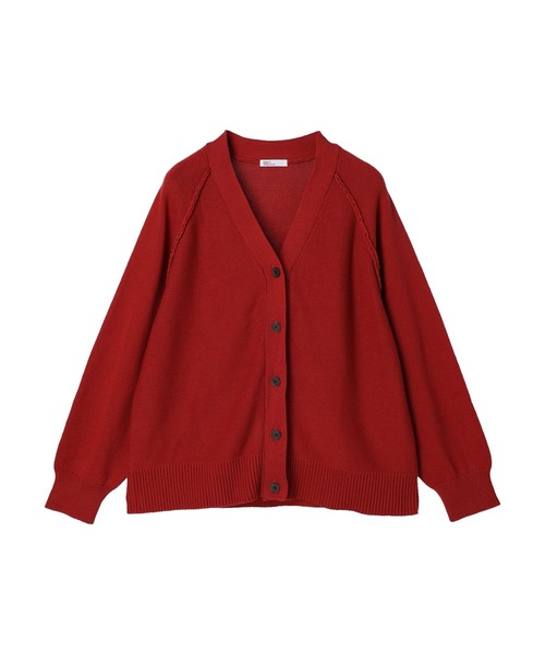 CRAFT STANDARD BOUTIQUE(クラフトスタンダードブティック)の「Vネックアウトリンキングカーディガン *◆(カーディガン/ボレロ・レディース・ブラック/ネイビー/レッド/グリーン/ライトベージュ・M/L)」の10枚目の写真