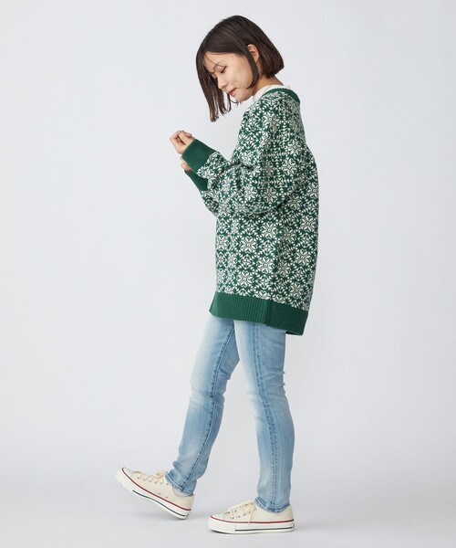 SHIPS（シップス）の「*SHIPS: リラックスフィット ノルディック柄 クルーネック ニット (セーター)（ニット/セーター・メンズ・ネイビー/レッド/グリーン/ダークグレー/ダークブルー/コバルトブルー・SMALL/MEDIUM/LARGE/X-LARGE）」の21枚目の写真