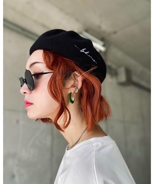 14+（イチヨンプラス）の「刺繍入りバスクベレー帽（ハンチング/ベレー帽・レディース・ブラック/ベージュ/オフホワイト・FREE）」の18枚目の写真